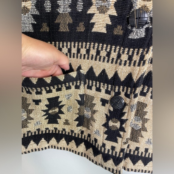 Vintage Chico’s Design Textured Weaved Western Hippie Jacket Size 1/M - Picture 4 of 7